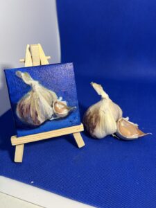 Mini Garlic oil painting